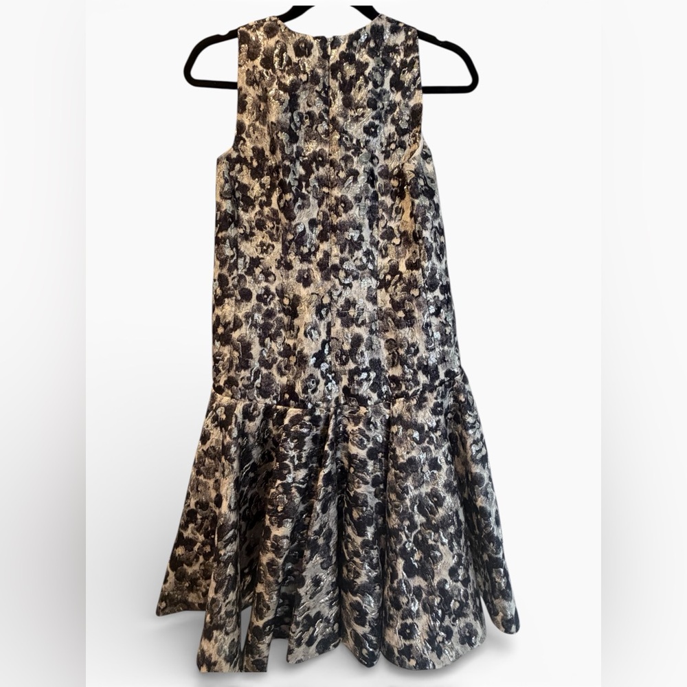 Giambattista Valli Couture Silk Brocade Dress Metallic Fit and‎ Flare Size 40/XS